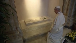 Pope Leo pays tribute to his predecessor in first trip outside Vatican