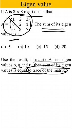 Eigen values | Linear Algebra| Matrix | Master Cadre | IIT JAM | GATE #matrix #math #mathematics