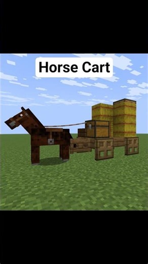 How to make a Horse Kart #shorts #minecraft #shortsfeed #viral
