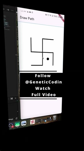 Draw This in Flutter Canvas! Path + moveTo + lineTo Explained #Shorts