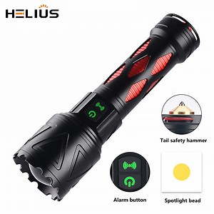 [Hot Item] Helius Long Range Type-C Charging Alarm and Tail Safety Hammer LED Flashlight