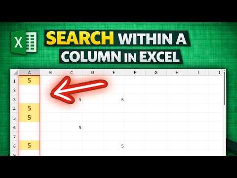 How to Search Within a Specific Column in Excel