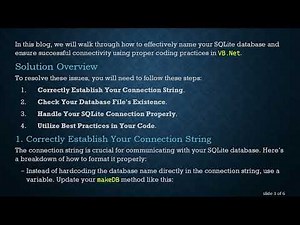 Create an SQLite Database with VB.Net