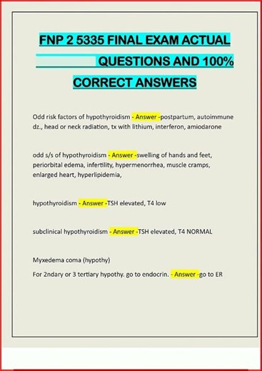 Fnp 2 5335 Final Exam Actual Questions And 100 Correct Answe video