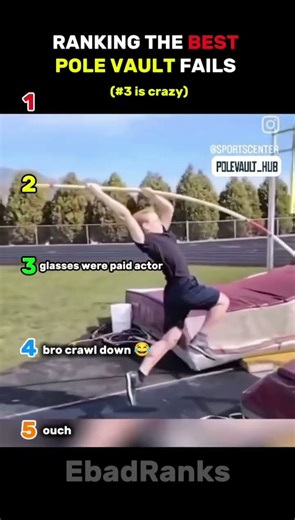 Ranking the Best Pole Vault Fails 😂🤯 #shorts
