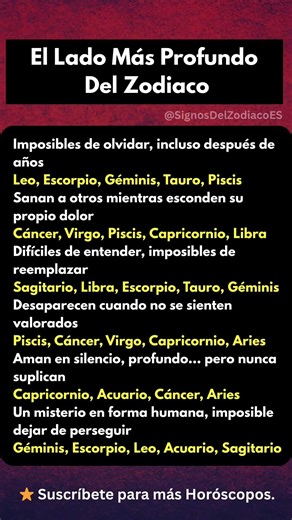 El Lado Más Profundo Del Zodiaco #astrología #signoszodiacales #zodiacales #signos