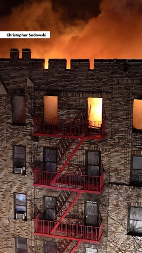 Nearly 200 New York firefighters are battling a massive five-alarm blaze at a Bronx apartment building Friday morning that has left at least seven people injured. | New York Post