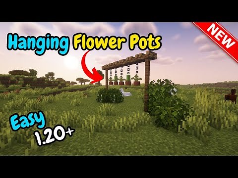 How to build Hanging flower pots Minecraft (2026)