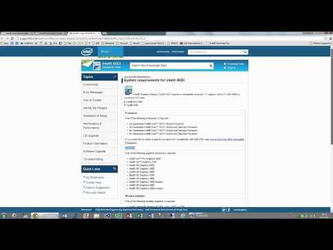 Intel WiDi does not run on most Windows Laptops