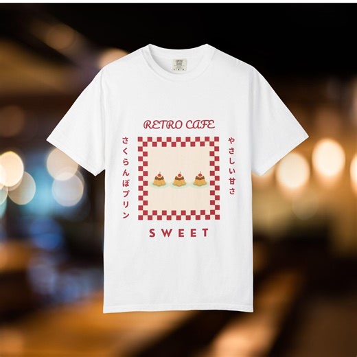 Retro Cafe Pudding T-shirt, Japanese Dessert Shirt, Kawaii Retro Cafe Tee, Sweet Japanese Food Shirt, Kissaten Style Shirt - Etsy