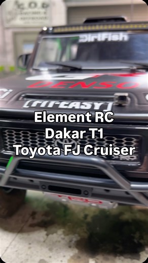 That Scale RC Show on Instagram: "It’s finally finished! @lifein1tenth’s @element_rc Utron SE @camburgracing fully independent suspension Dakar T1 Toyota FJ Cruiser. @knightcustoms full interior w/ handmade roll cage, Knight Customs fender flares, roll bar, twin radiators, & traction boards add some awesome scale detail. It sits on @ssd_rc 1.9 Contender wheels with Element 4.19 @general_tire Grabber A/Tx tires. It has a @flyskyrc_official esc/ RX combo with full light control. Additionally the F