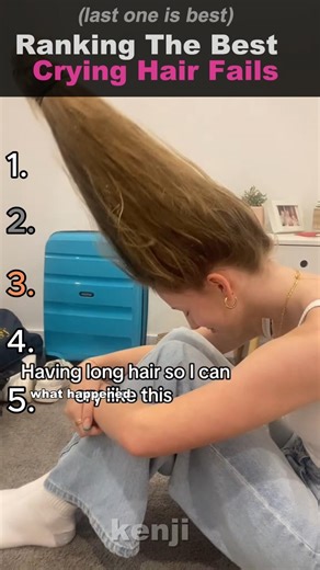 Ranking the Best Crying Hair Fails New (2) #shortsviral