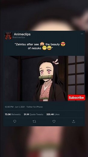 "Zenitsu is mad on Nezuko beauty 😻"