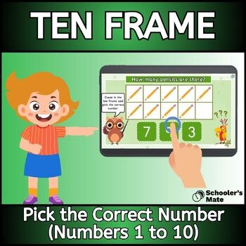 Count in Ten Frame and Pick the Correct Number (Numbers 1 to 10) Digital