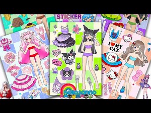 Oddly Satisfying ASMR Sticker Book Transformation! My Melody & Cinnamoroll DIY | Sanrio #146