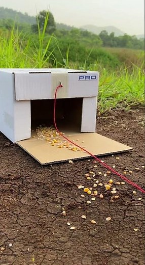 Easy Simple Pigeon Trap Using Cardboard Box Catch Pigeons Quickly #pigeontrap #diy #birdcontrol