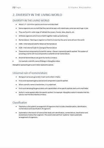 CBSE Class 11 Biology | The Living World Revision Notes | Quick & Easy Exam Preparation