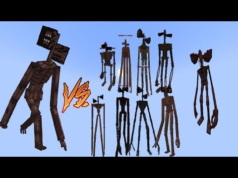 Siren Head V4 VS Siren Heads Minecraft Java Mobs Battle