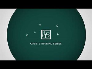 OASIS-E Training Series Overview