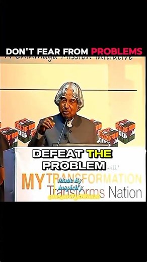 "The Problem Is Not An Obstacle✨" - APJ Abdul Kalam | Motivational | Inspirify | #motivation