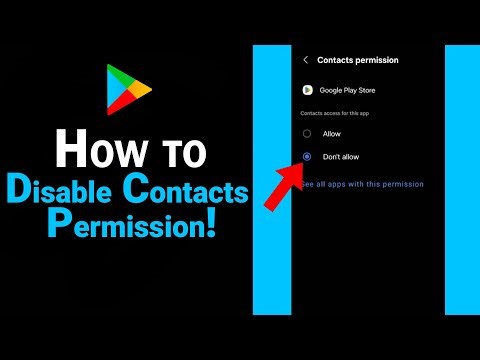 How to Disable Contacts Permission on Google Playstore [NEW]