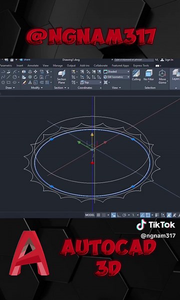 Draw in Autocad 3D modeling 🛠️ Ex.13 #xuhuongtiktok #viral #viraltiktok #autocad3d #autocad3dmodeling #autocad3ddesignis #autocaddesigning #autocad