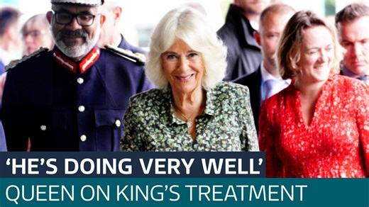 'He's doing very well': Queen gives update on King's cancer treatment - Latest From ITV News