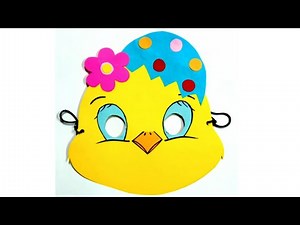 Mask making/how to make a mask/chick mask making/easy mask making/mask making from paper/paper craft