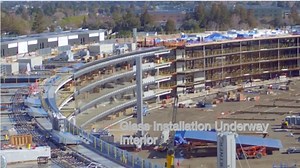 New Apple Campus 2 video shows installation of massive glass panels