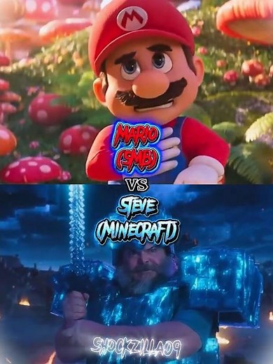 Steve (Minecraft) vs Mario (SMB) |#thesupermariobrosmovie #aminecraftmovie