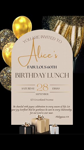 Elegant 60th Birthday Invitation Ideas