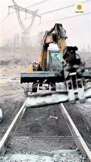 Replacing Concrete Railway Sleepers with an Excavator: Inside Modern Railway Maintenance