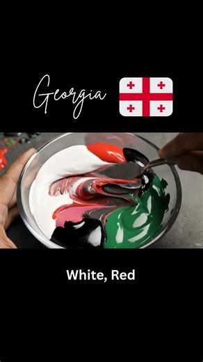 Georgia Flag Mix Colors | Artistic Flag Animation | 4K Loop Background #art #flagmixing #flagedit