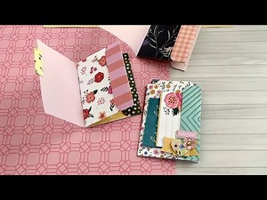 ✨ Quick Make ✨ Mini 4 Pocket Folder for Tags, Ephemera, Flat/Happy Mail - Use Your Paper Stash
