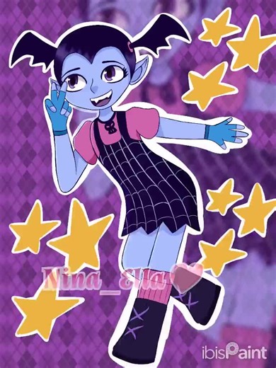 Dibujo digital de Vampirina en IbisPaint