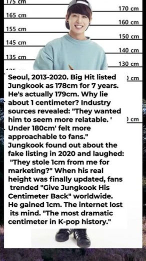 Jungkook's Real Height Was Lied About by Big Hit for 7 Years and the Reason Is Ridiculous