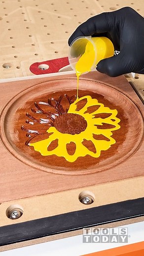 268K views · 558 reactions | Making an epoxy inlay catch all tray on...