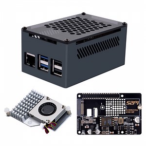 52Pi Aluminum Case with Official Active Cooler P33 M.2 NVMe M-Key PoE HAT for Raspberry Pi 5