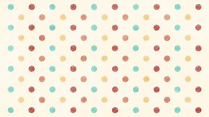 Retro colored polka dot pattern motion background. Doodle circle scribble animated background. Yellow, blue, navy, red, orange, dots.
