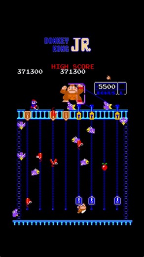 Donkey Kong Jr. Round 51– Classic Arcade Gameplay#shorts