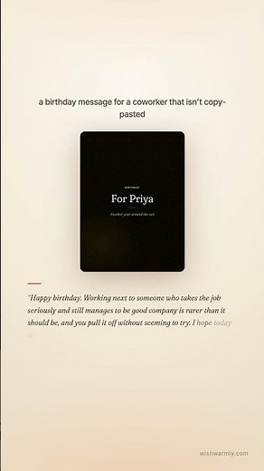 What to write in a birthday card for a coworker