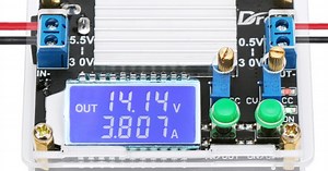 Adjustable Buck Boost Converter Board DC 5.5-30V to 0.5-30V 4A High Power Supply Regulator with Case LCD Display