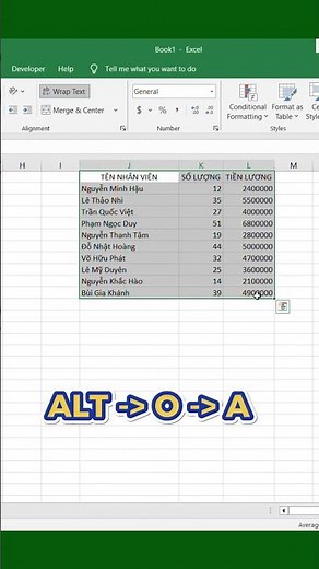 Hướng dẫn cách định dạng bảng trong excel