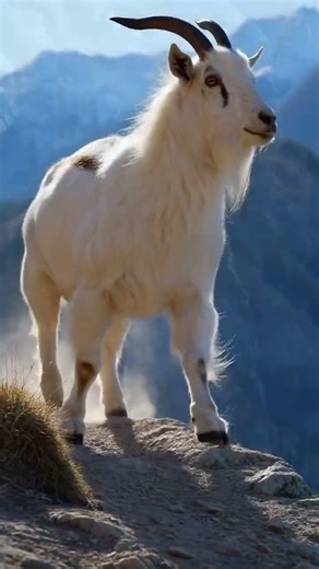 Mountain goat jump down the high cliff | Cliff Goats