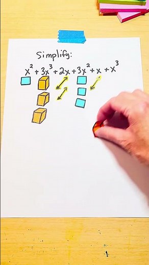 Combining like terms with exponents