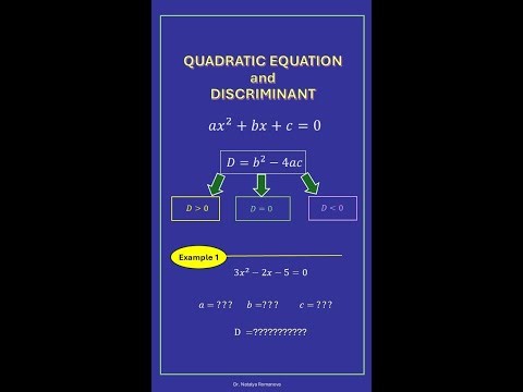 Quadratic Equation and Discriminant.