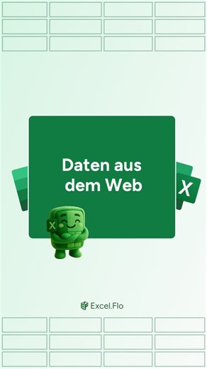 So bekommst du Daten aus dem Web nach Excel 😊 #Excel #karriere #tipps #tabellen | Excel.Flo