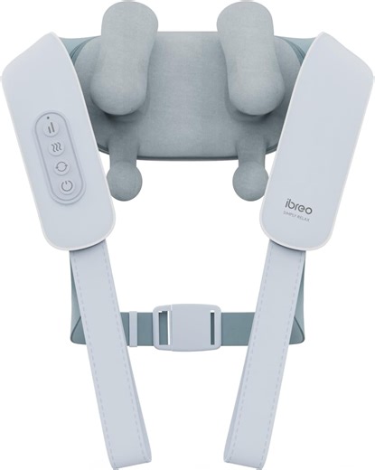 ibreo Cordless 6D Deep Tissue Kneading Shiatsu Neck & Shoulder Massager w/ Heat & Smart Memory, Blue