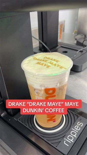 Medium Iced Coffee with Drake Maye from Dunkin'