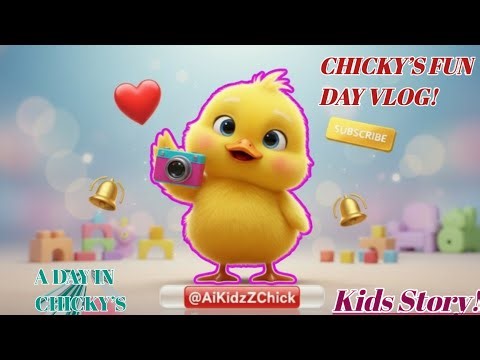 🌟 “Chicky’s Full Day Vlog — From Sunrise to Sweet Dreams!” #ChickyVlog #CuteDuckling #KidsStoryTime